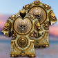 Skull Gold Luxury Style - Hawaiian Shirt - Reefox