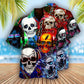 Skull Guitar Lets Get High - Hawaiian Shirt - Reefox