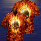 Skull Hot As Hell Psycho As Well - Hawaiian Shirt - Reefox