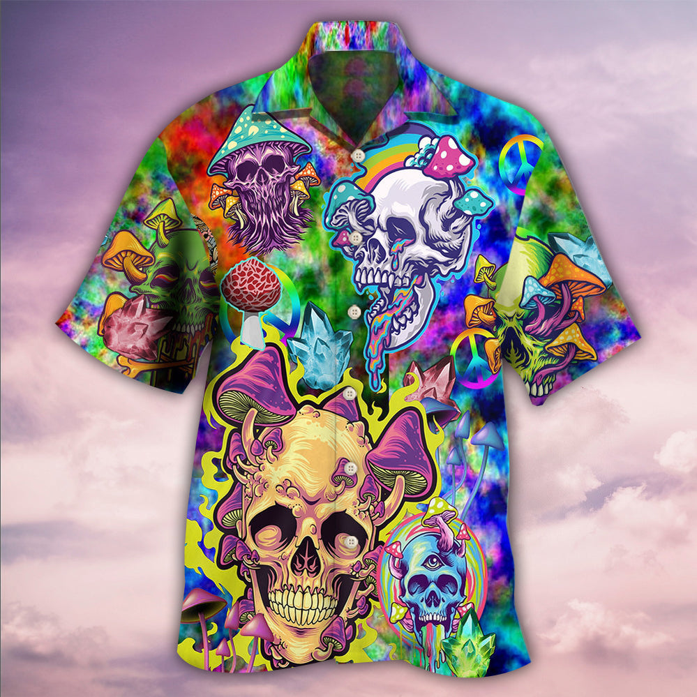 Skull Life Style Mushroom - Hawaiian Shirt - Reefox