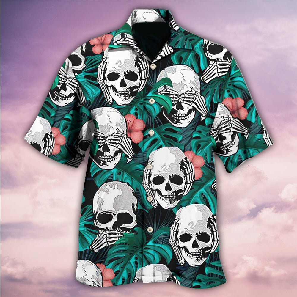 Skull Love Beautiful Life - Hawaiian Shirt - Reefox
