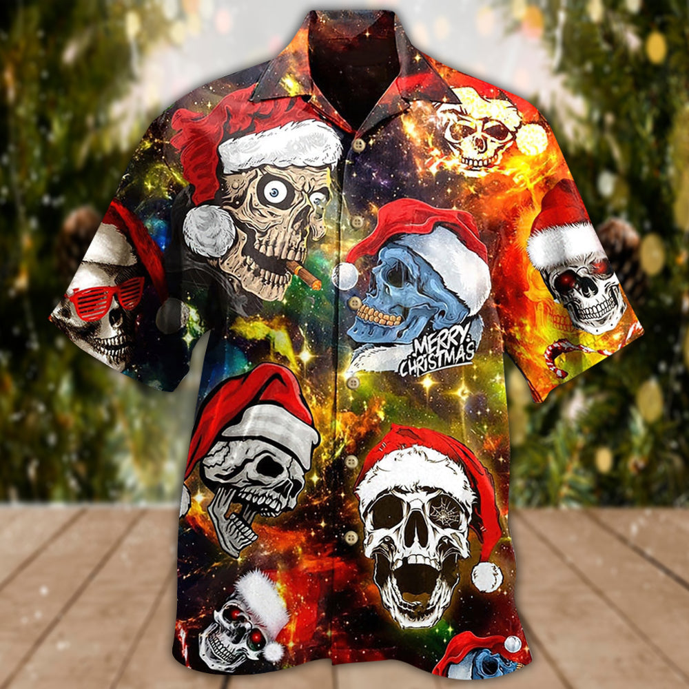 Skull Love Christmas - Hawaiian Shirt - Reefox