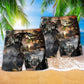 Skull Love Hunting In Jungle - Beach Short Reefox - Owls Matrix LTD