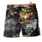 Beach Short / Adults / S Skull Love Hunting In Jungle - Beach Short Reefox - Owls Matrix LTD
