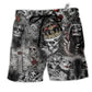 Beach Short / Adults / S Skull Love Is Blind Poker - Beach Short Reefox - Owls Matrix LTD