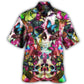 Skull Love Life Cool Floral - Hawaiian Shirt - Reefox