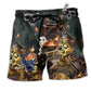 Beach Short / Adults / S Skull Pirates Love Life So Cool - Beach Short Reefox - Owls Matrix LTD