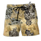 Beach Short / Adults / S Skull Save A Ship Ride A Pirate - Beach Short Reefox - Owls Matrix LTD