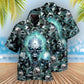 Skull Screaming Blue Style - Hawaiian Shirt - Reefox