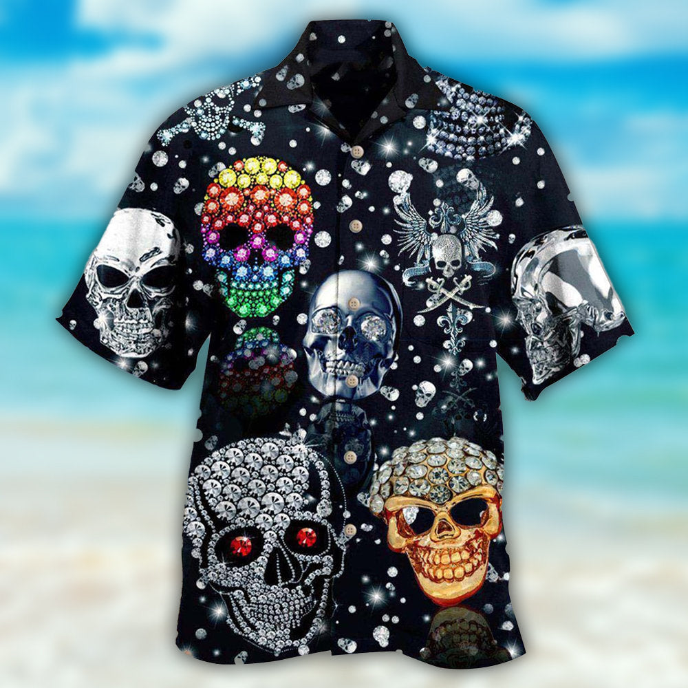 Skull Shiny Diamond - Hawaiian Shirt - Reefox