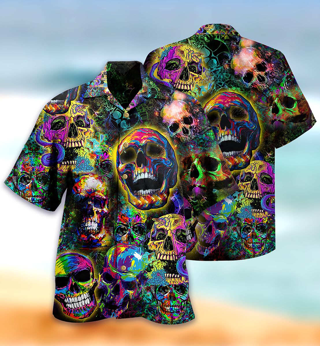 Skull Smiley - Hawaiian Shirt - Reefox
