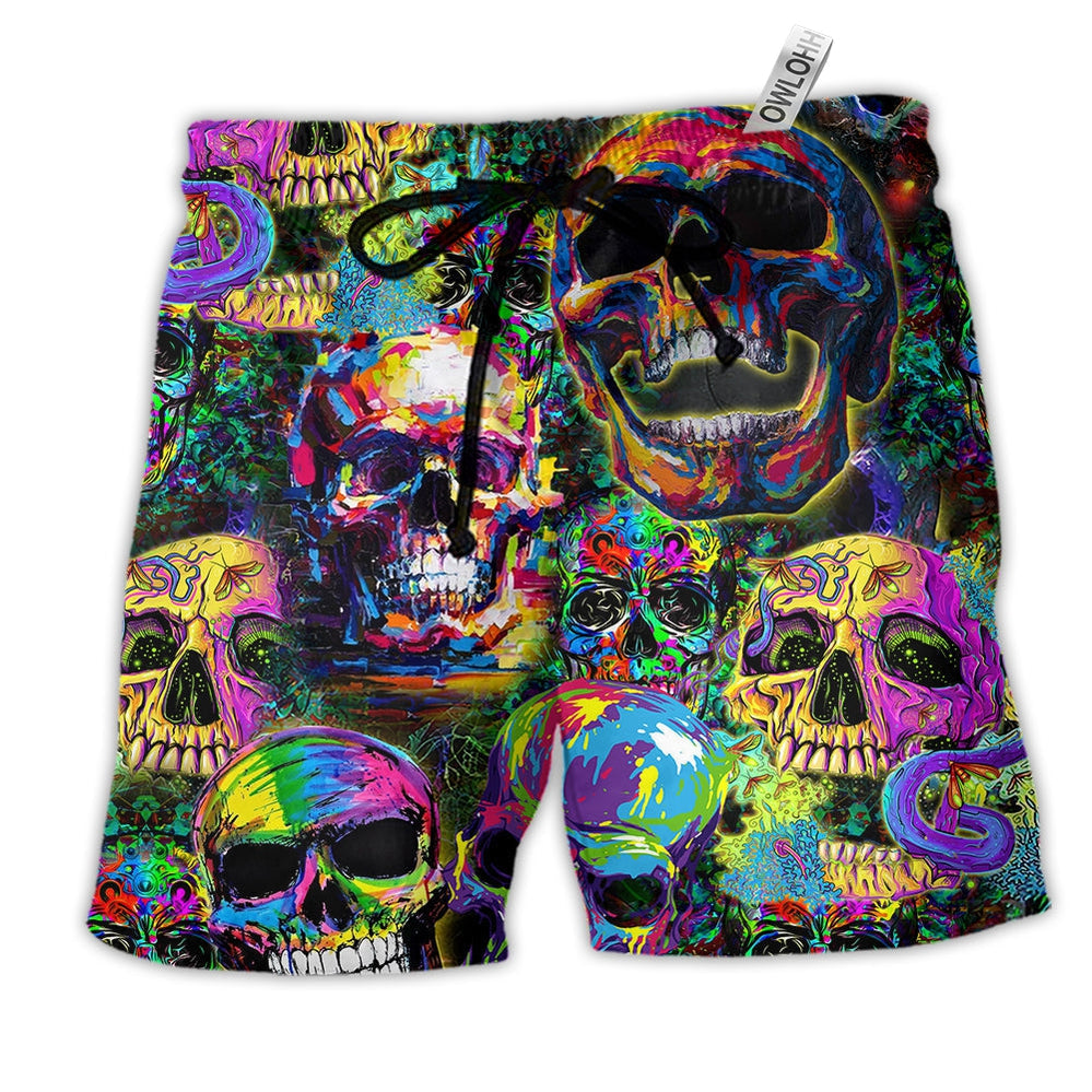 Beach Short / Adults / S Skull Smiley So High - Beach Short Reefox - Owls Matrix LTD