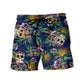 Beach Short / Adults / S Skull Play With Tropical Leaf - Beach Short Reefox - Owls Matrix LTD