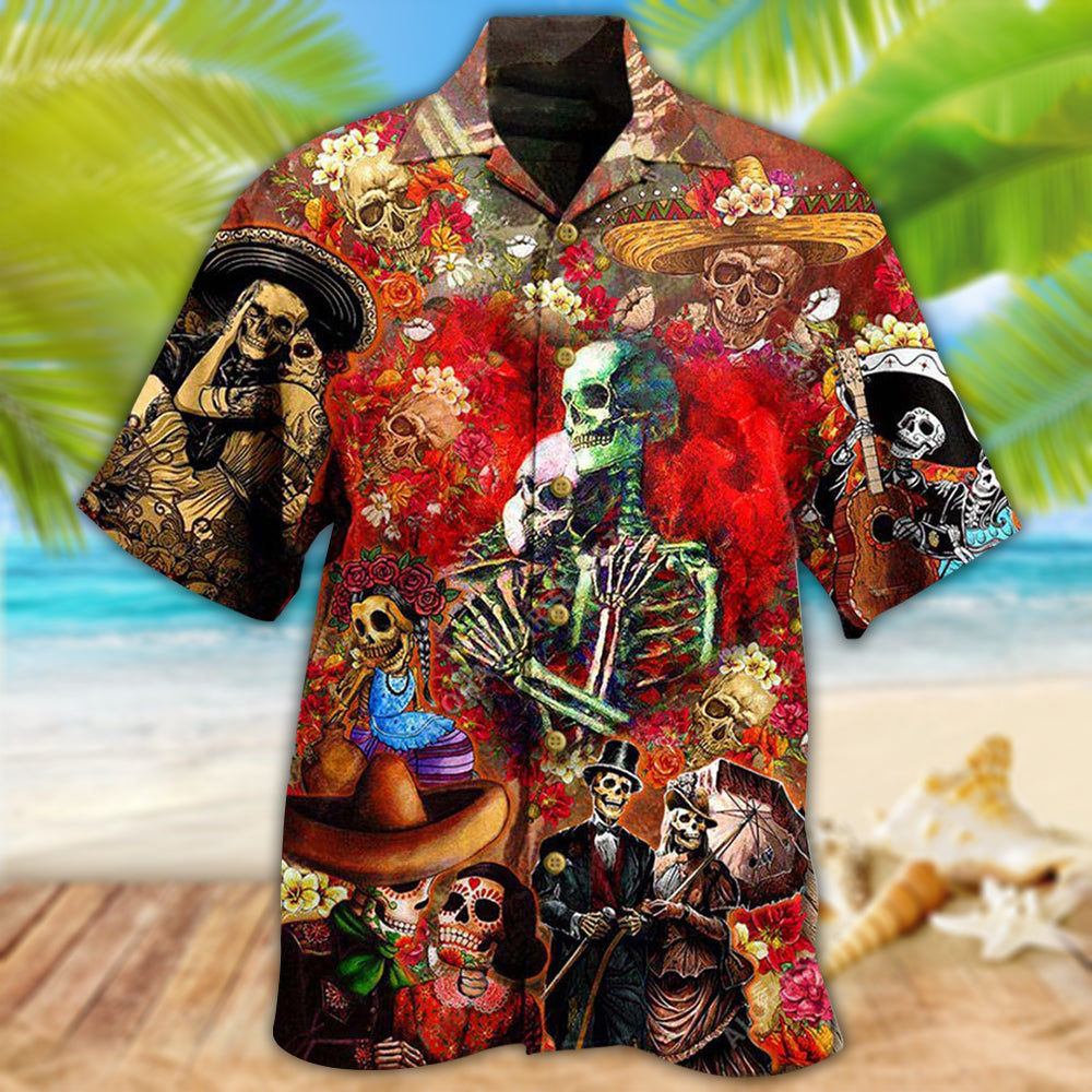 Skull Until We Are Seperated By Death - Hawaiian Shirt - Reefox