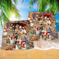 Snowman Couple Love Xmas Funny - Beach Short Reefox - Owls Matrix LTD