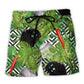Beach Short / Adults / S Softball Tropical Leaves Cool - Beach Short Reefox - Owls Matrix LTD