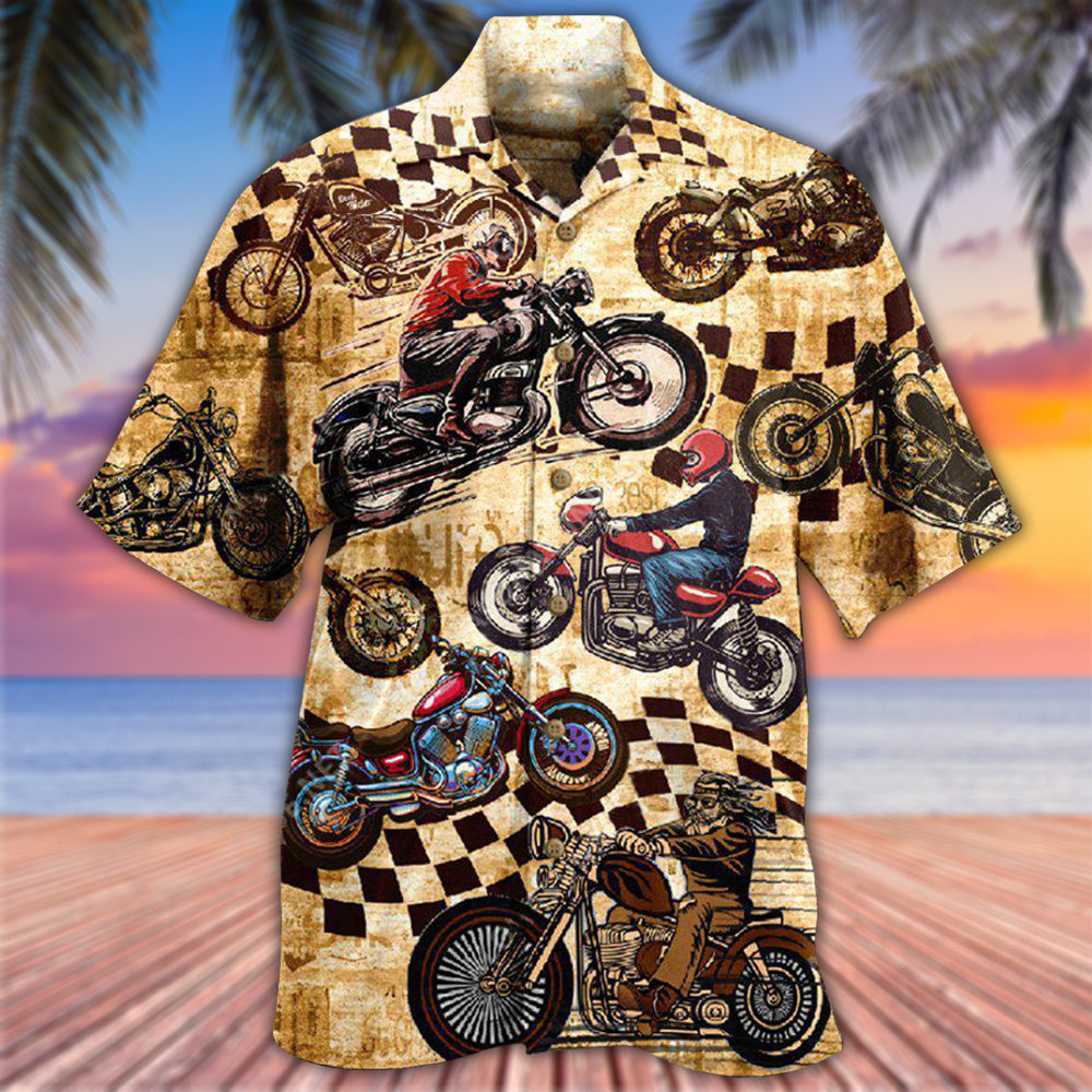 Motorcycle Some Need Therapy I Have My Motorcycle I'm Happy - Hawaiian Shirt - Reefox
