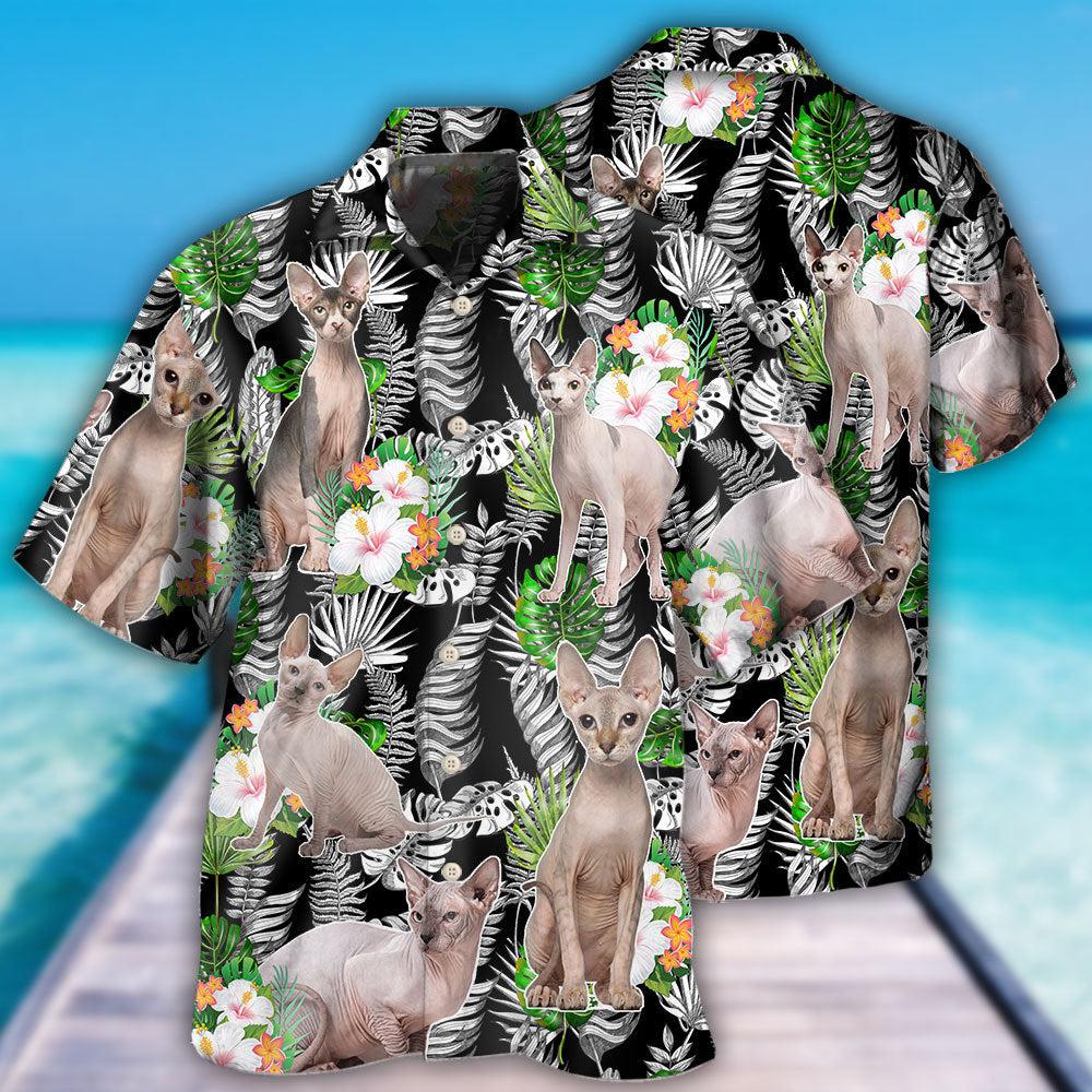 Cat Sphynx Cat Lover Tropical - Hawaiian Shirt - Reefox