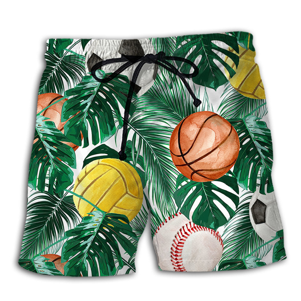 Beach Short / Adults / S Sport Ball With A Bat - Beach Short Reefox - Owls Matrix LTD