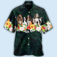 Springer Spaniel Dog Green Tropical Floral - Hawaiian Shirt - Reefox