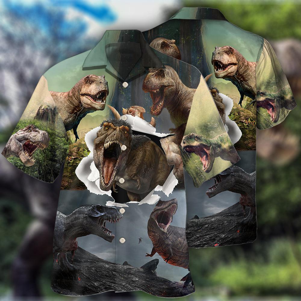 Dinosaur T-rex Cool - Hawaiian Shirt - Reefox