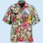 Cat Funny Tabby Cat Tropical Floral - Hawaiian Shirt - Reefox
