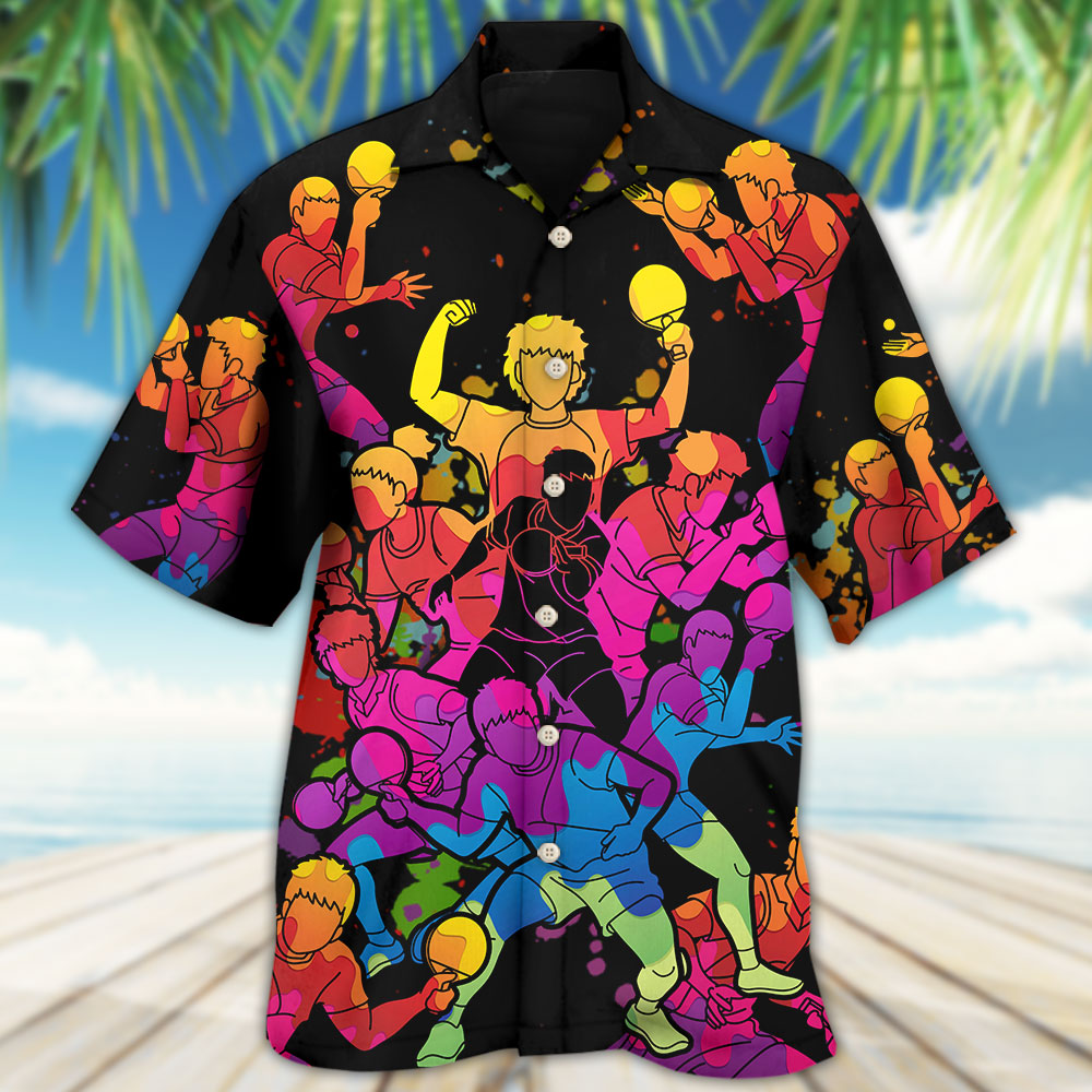 Table Tennis Color Art - Hawaiian Shirt - Reefox