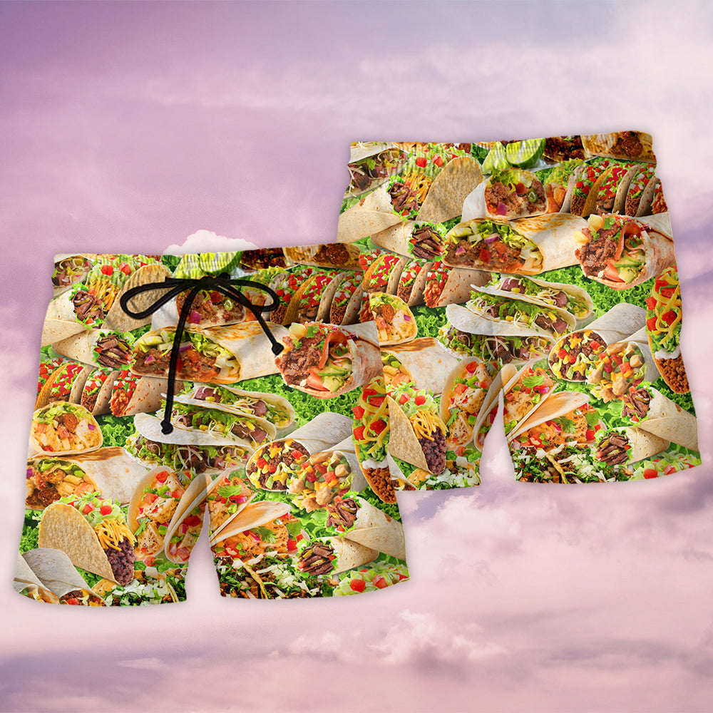 Food Lover Tacos My Love Is For Tacos - Beach Short Reefox - Owls Matrix LTD