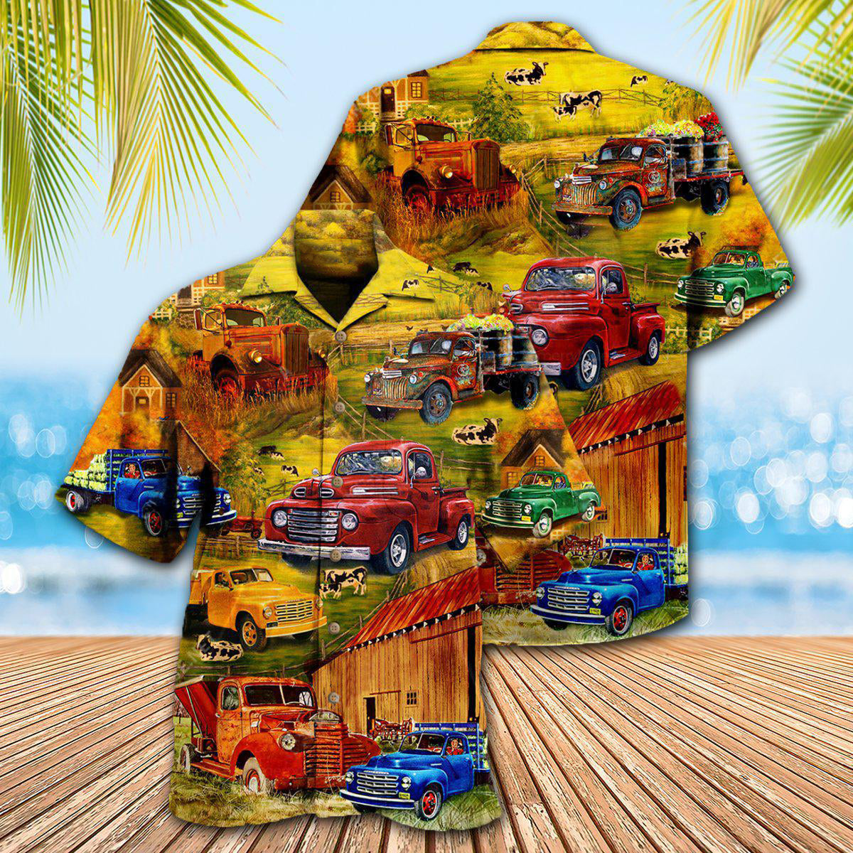 Truck Take Me On A Road Trip Pickup In The Village - Hawaiian Shirt - Reefox