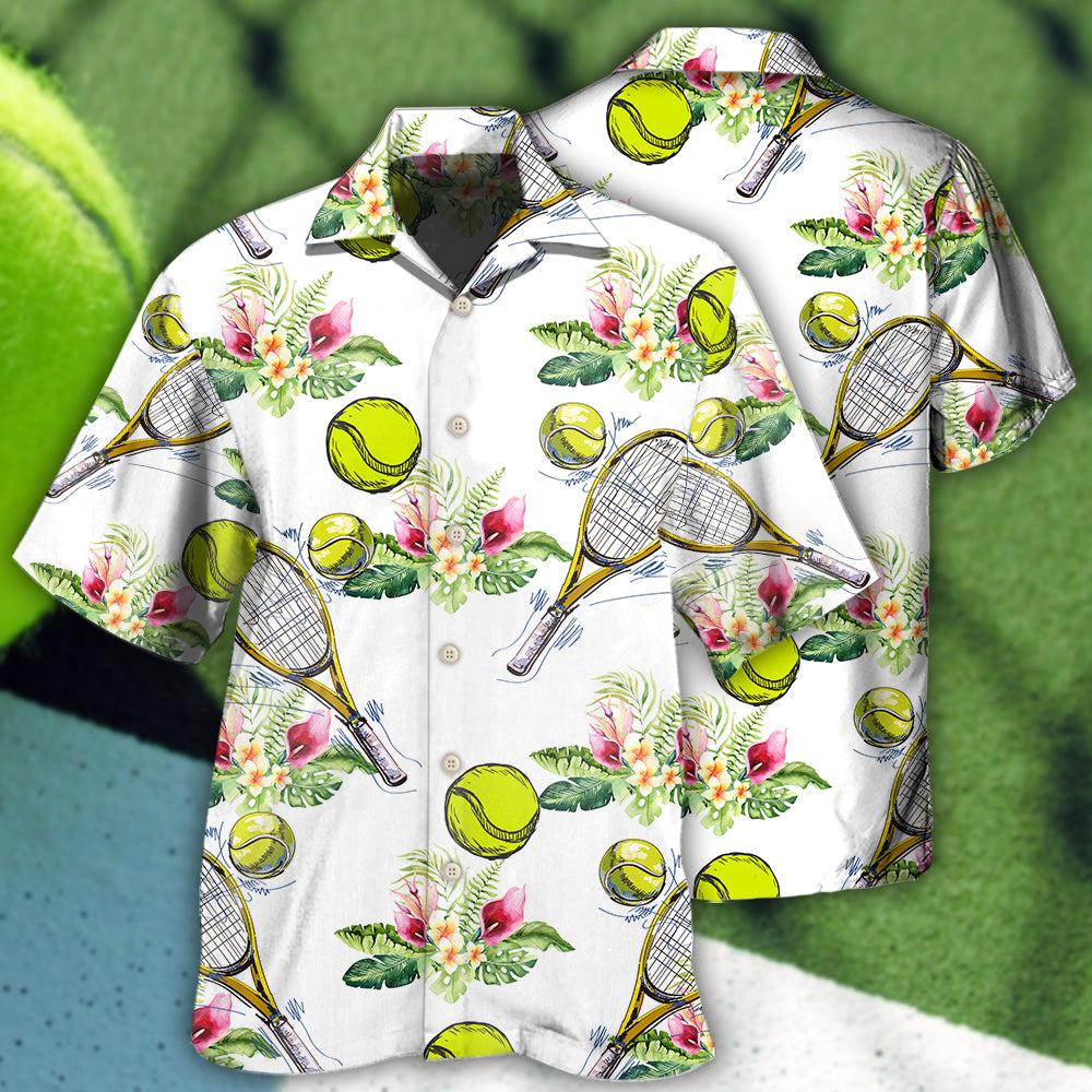 Tennis Tropical Floral - Hawaiian Shirt - Reefox
