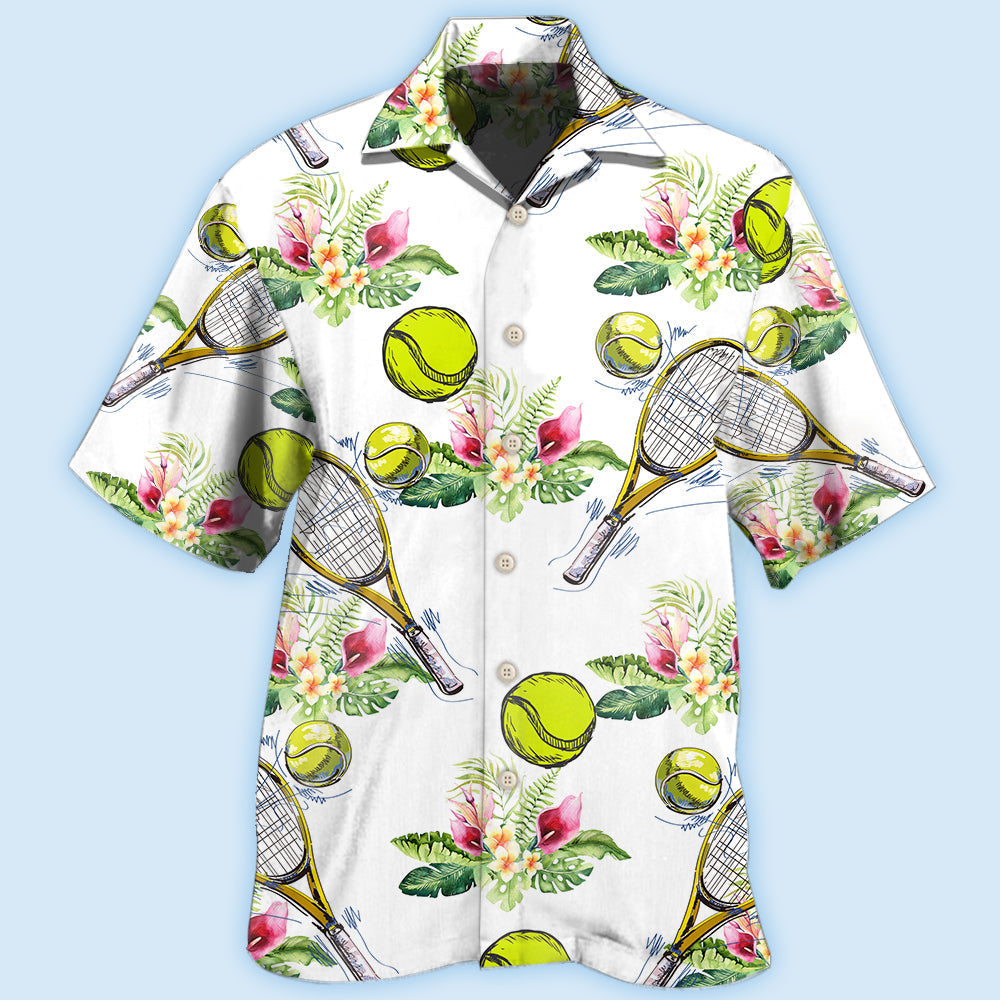 Tennis Tropical Floral - Hawaiian Shirt - Reefox