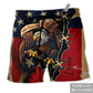 Beach Short / Adults / S Texas Eagle Peace Life Style Personalized - Beach Short Reefox - Owls Matrix LTD