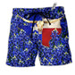 Beach Short / Adults / S Texas Forever Texas Bluebonnet Blue - Beach Short Reefox - Owls Matrix LTD