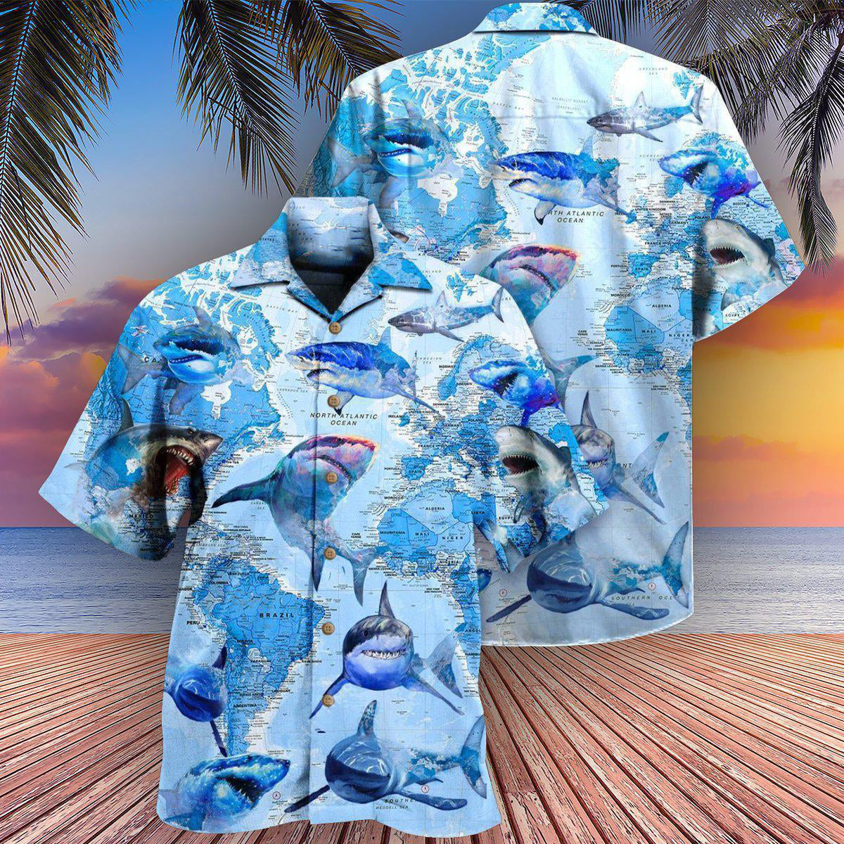Shark The Great White Sharks World - Hawaiian Shirt - Reefox