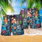 Tiki It's Tiki Time And Cat - Beach Short Reefox - Owls Matrix LTD