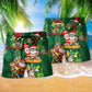 Tiki Love Christmas Funny Night - Beach Short Reefox - Owls Matrix LTD