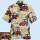 Tractor On The Desert Basic Style Custom Photo - Hawaiian Shirt - Reefox
