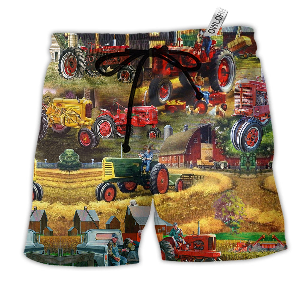 Beach Short / Adults / S Tractor Just One More Tractor I Promise - Beach Short Reefox - Owls Matrix LTD