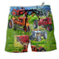Beach Short / Adults / S Tractor Real Men Drive Tractors - Beach Short Reefox - Owls Matrix LTD