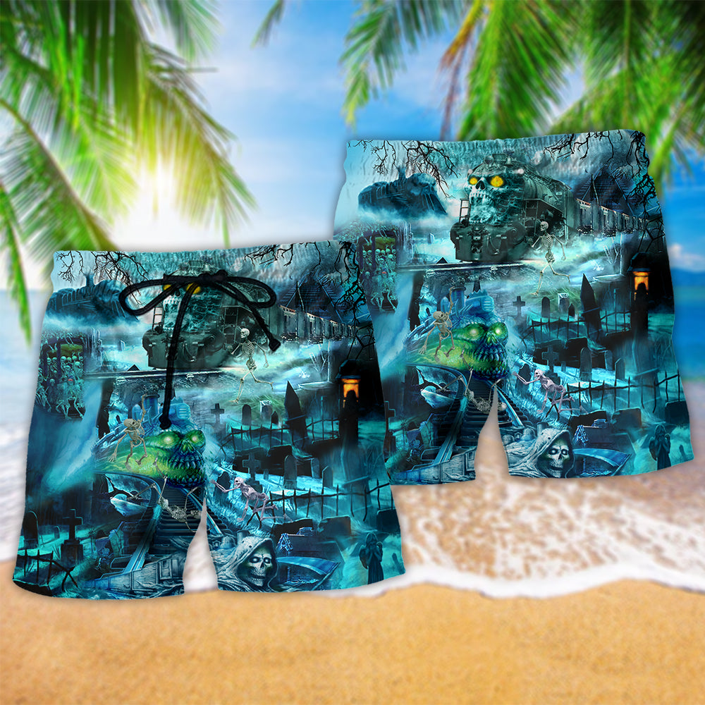 Train Ghost Blue Style - Beach Short Reefox - Owls Matrix LTD