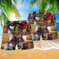 Train It's Better To Travel Well Than To Arrive Colorful - Beach Short Reefox - Owls Matrix LTD