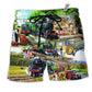 Beach Short / Adults / S Train Track Full Of Possibilities Beautiful Landscape - Beach Short Reefox - Owls Matrix LTD