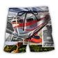 Beach Short / Adults / S Train Retro Luxury Style - Beach Short Reefox - Owls Matrix LTD