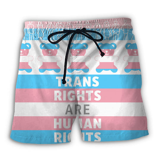Beach Short / Adults / S LGBT Trans Rights Are Human Rights - Beach Short Reefox - Owls Matrix LTD
