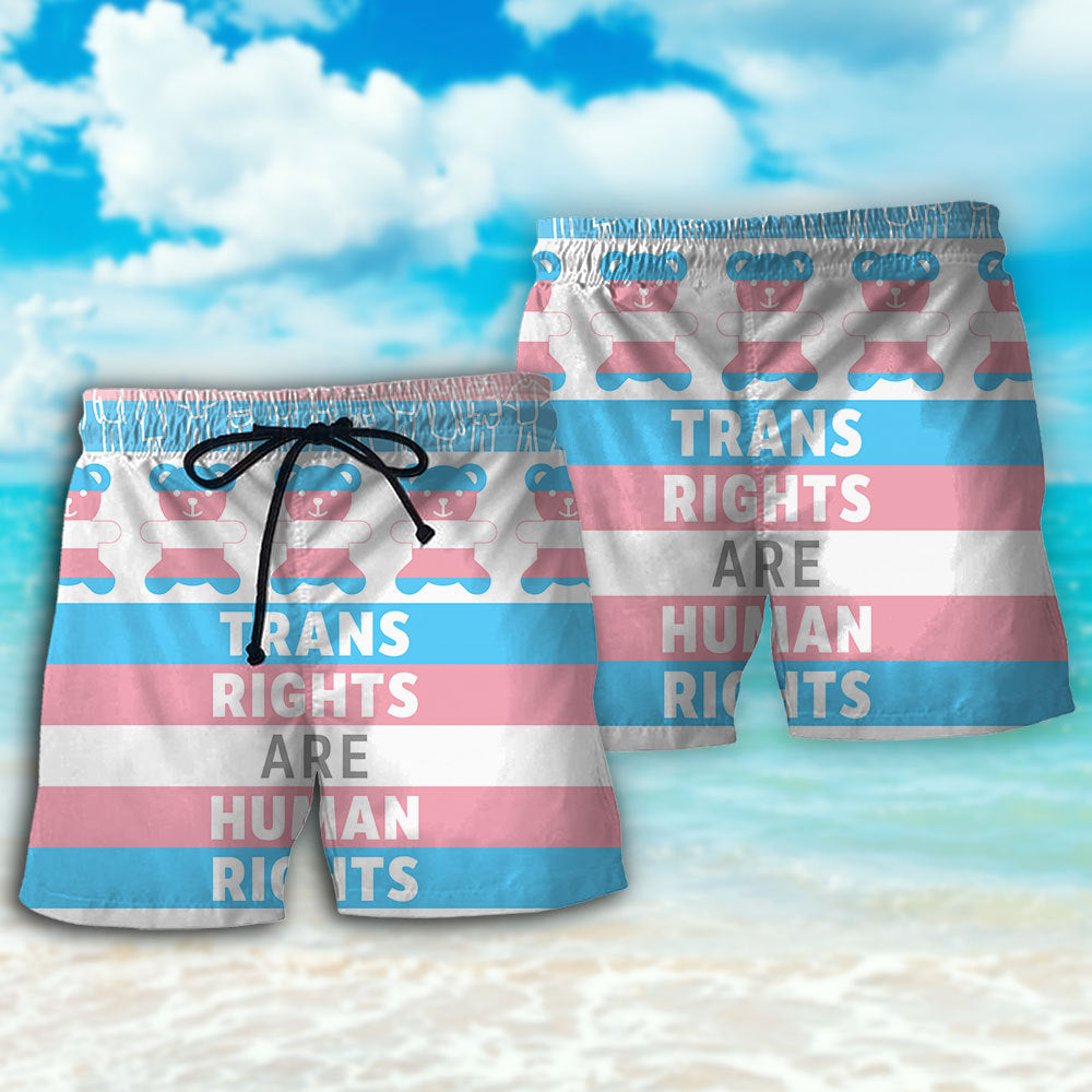 LGBT Trans Rights Are Human Rights - Beach Short Reefox - Owls Matrix LTD