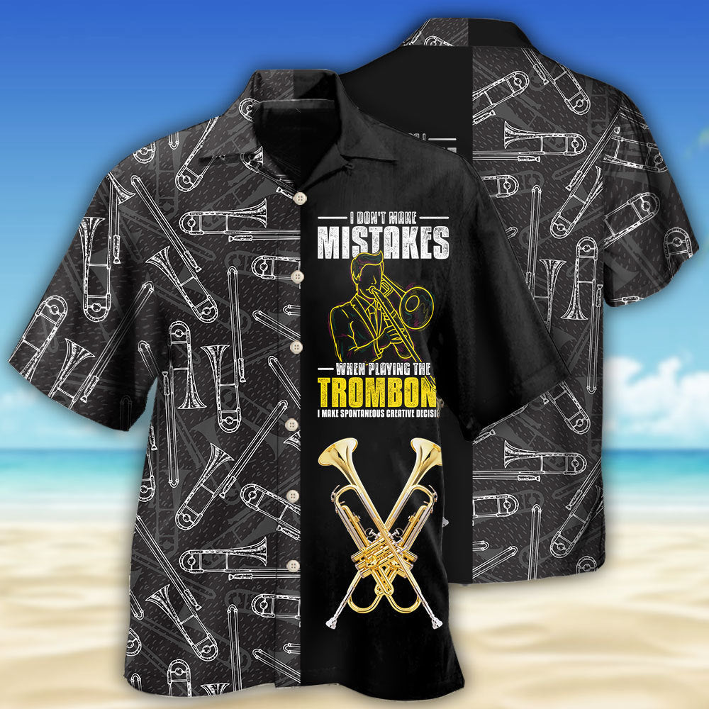 Trombone Music Lover Black Style - Hawaiian Shirt - Reefox
