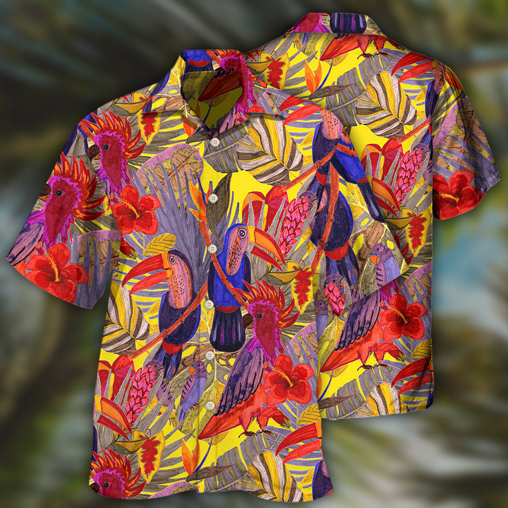 Parrot Tropical Birds Color - Hawaiian Shirt - Reefox