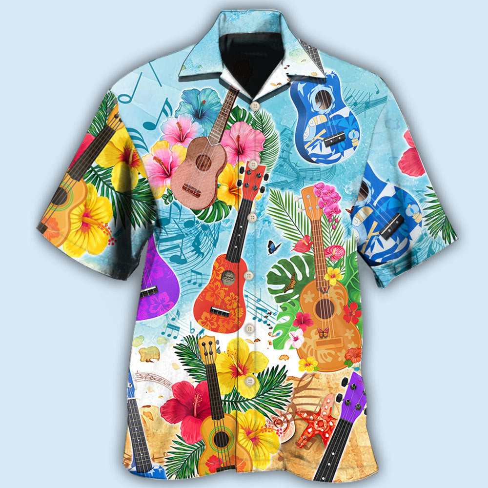 Guitar Tropical Hawaii Ukulele - Hawaiian Shirt - Reefox