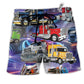 Beach Short / Adults / S Truck Life Style Neon - Beach Short Reefox - Owls Matrix LTD