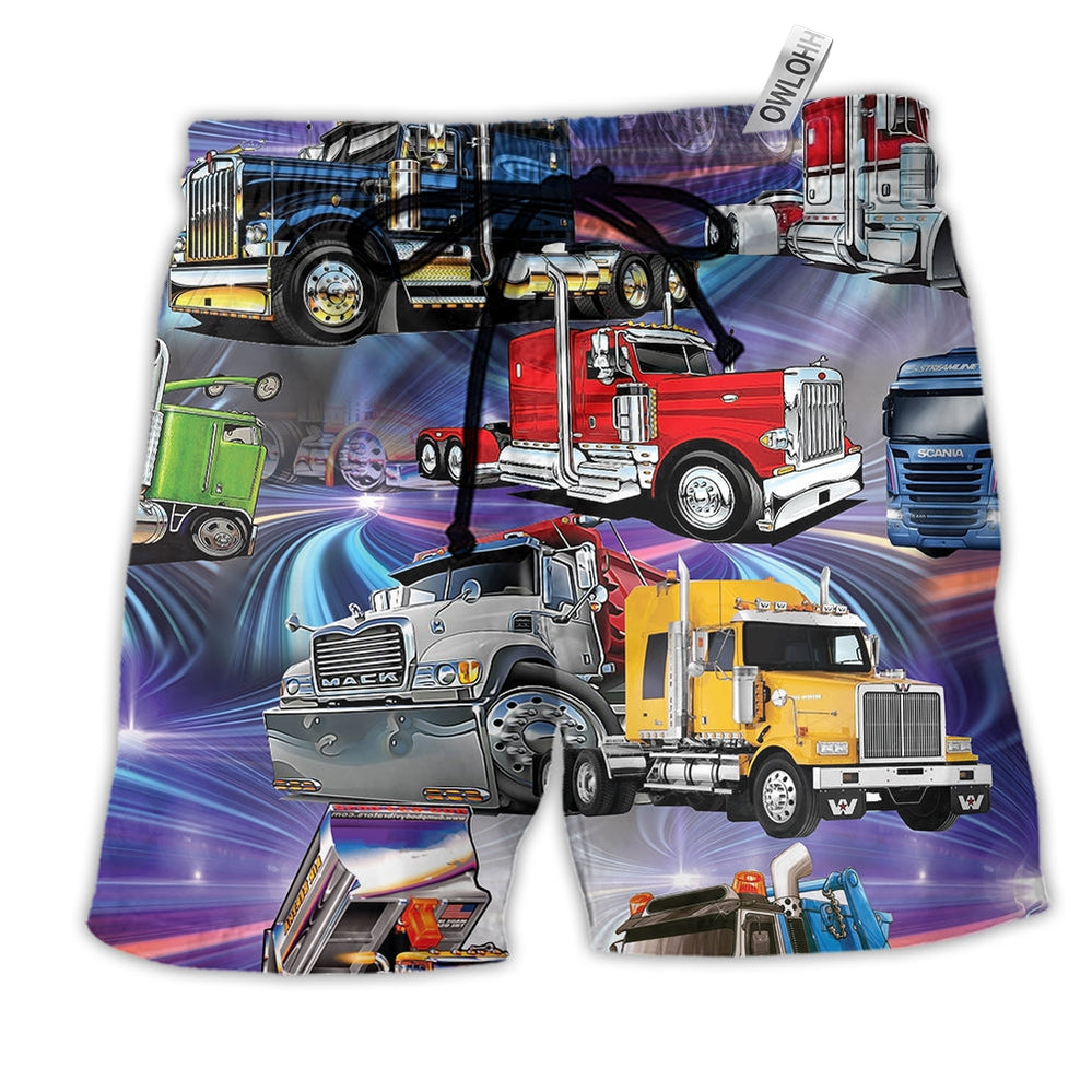 Beach Short / Adults / S Truck Life Style Neon - Beach Short Reefox - Owls Matrix LTD